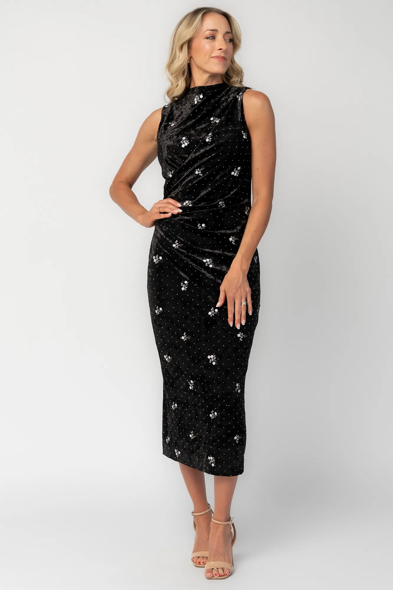 Moonlight Velvet Midi Dress | Black 8 Moonlight Velvet Midi Dress | Black