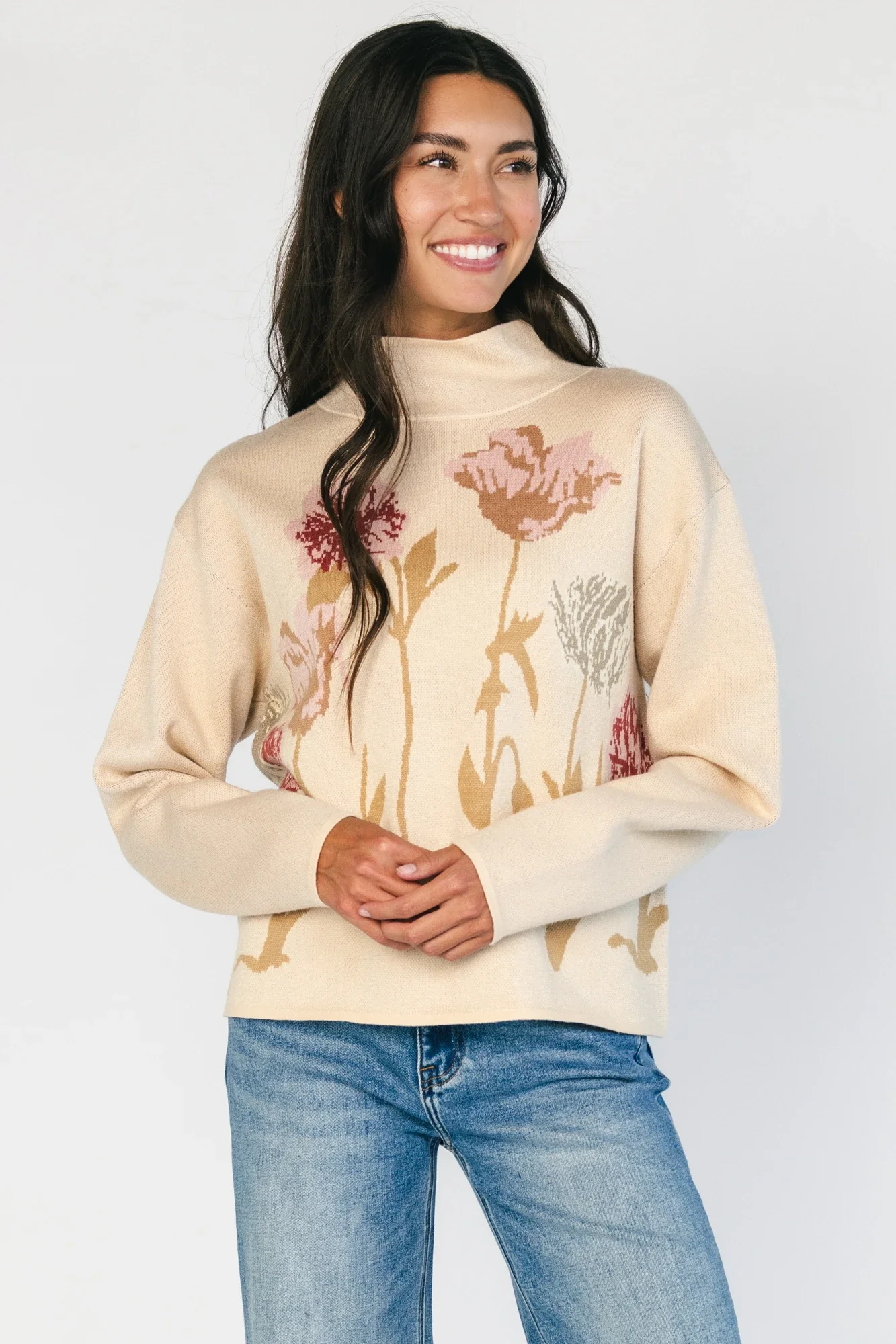 Marlowe Flower Sweater | Natural 3 Marlowe Flower Sweater | Natural