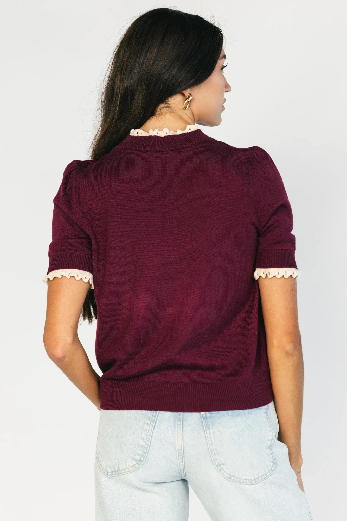 Adeline Sweater Top | Wine 5 Adeline Sweater Top | Wine