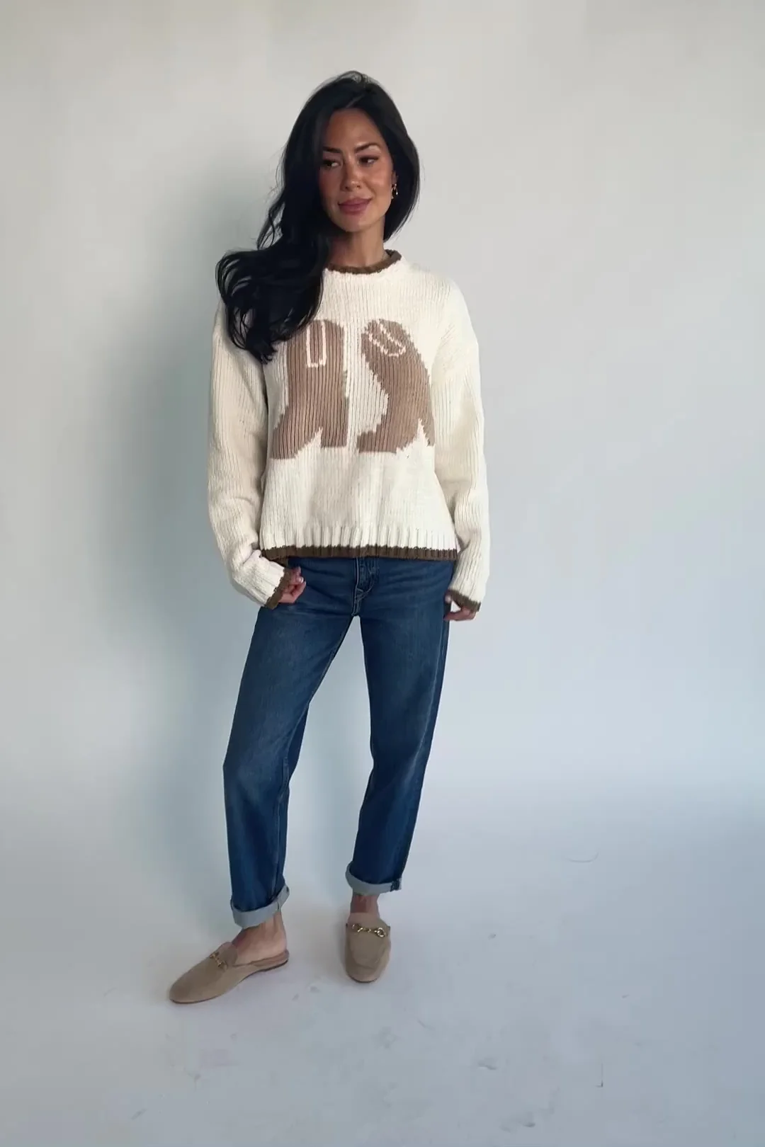 Wild West Knit Sweater | Cream