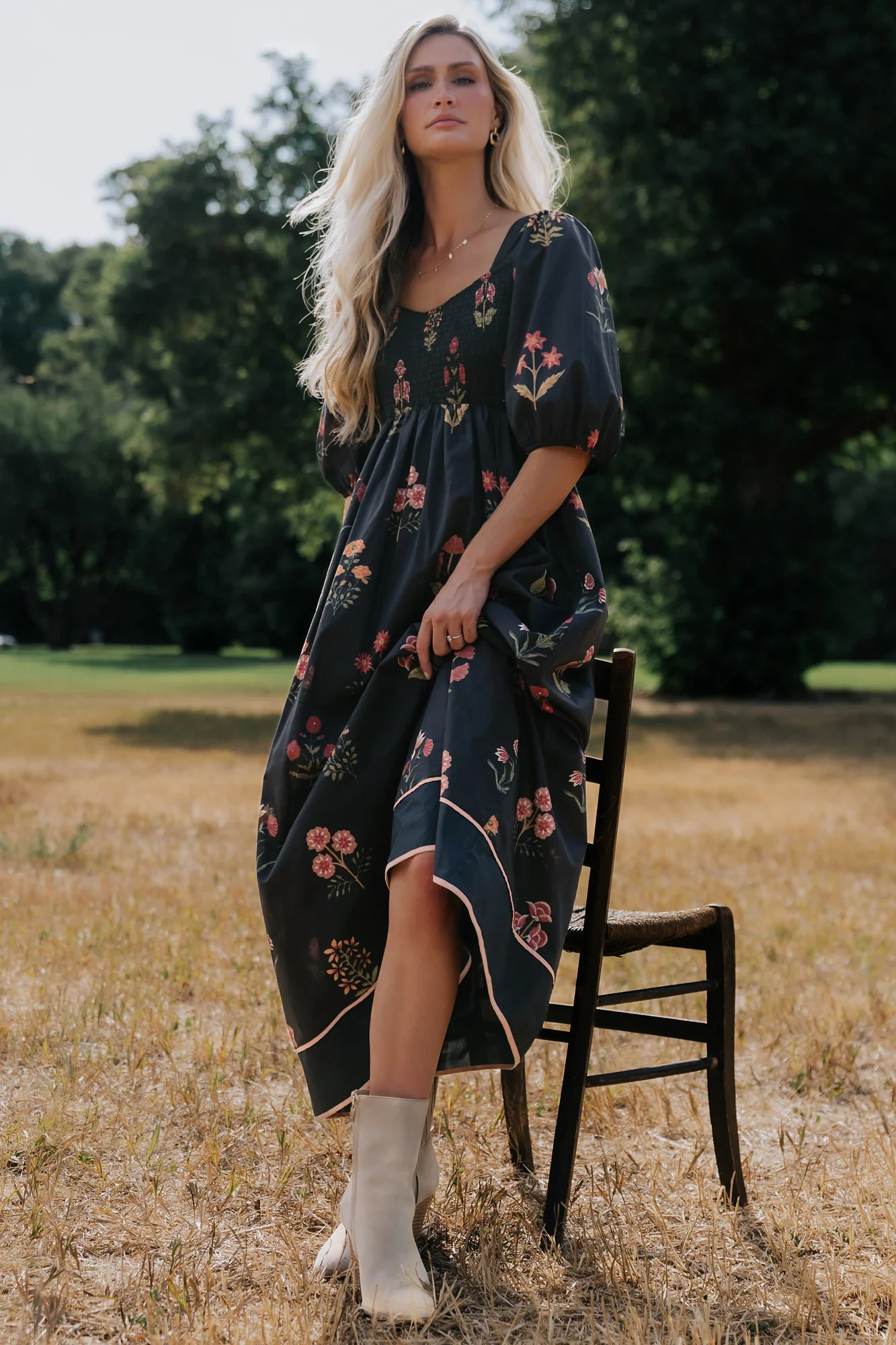 Fern Maxi Dress | Navy Floral