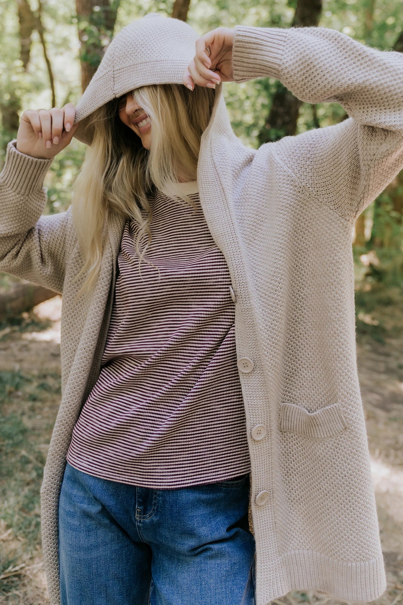 Katrine Hooded Cardigan | Oatmeal 5 Katrine Hooded Cardigan | Oatmeal