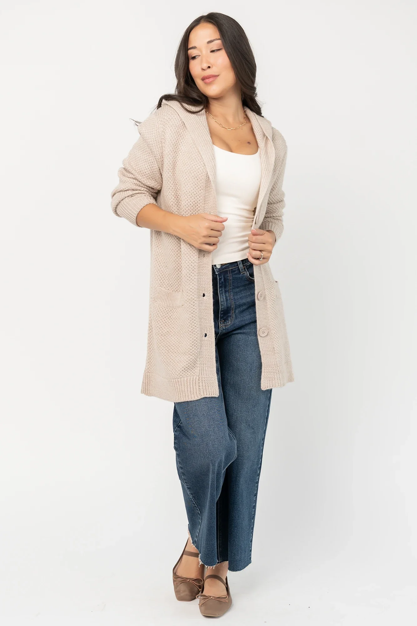 Katrine Hooded Cardigan | Oatmeal 7 Katrine Hooded Cardigan | Oatmeal