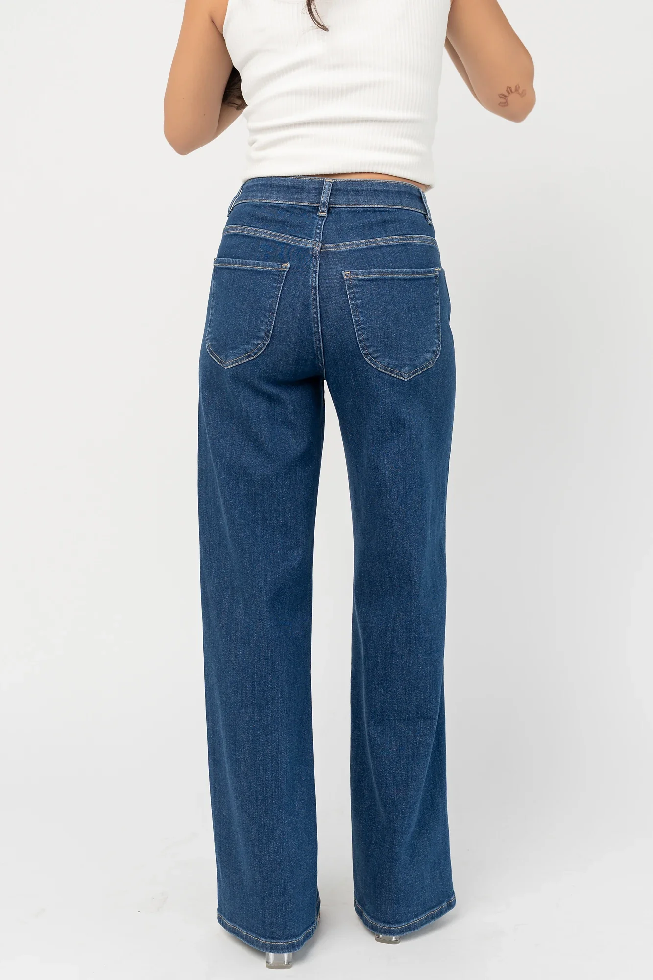 Vesper Mid Rise Wide Leg Jeans | Dark Wash 5 Vesper Mid Rise Wide Leg Jeans | Dark Wash