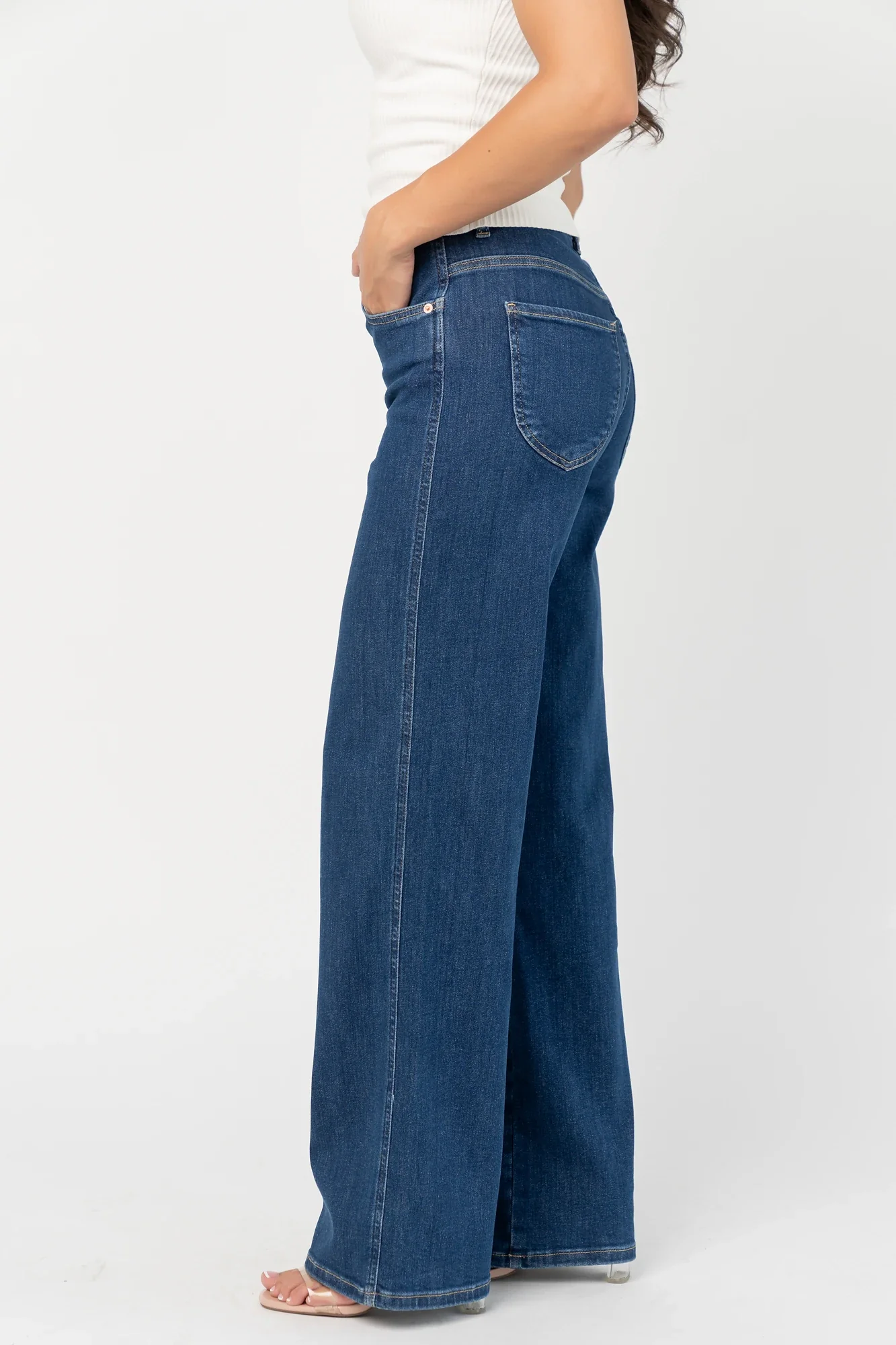 Vesper Mid Rise Wide Leg Jeans | Dark Wash 6 Vesper Mid Rise Wide Leg Jeans | Dark Wash
