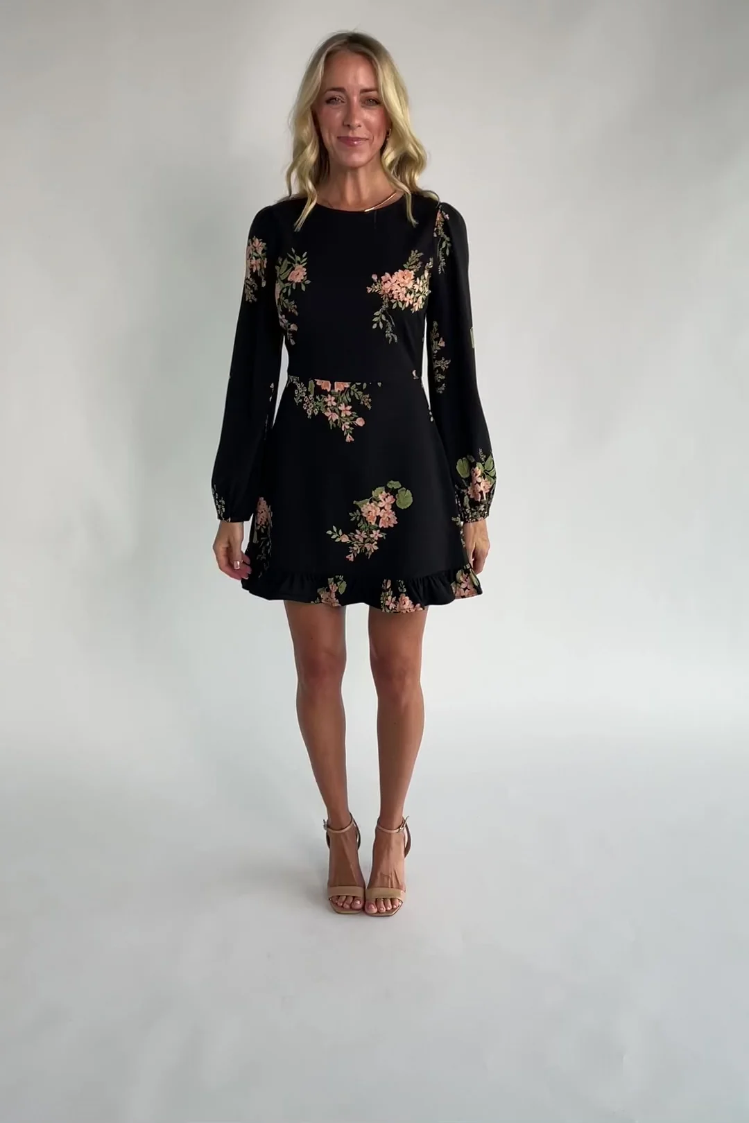 Tylene Short Dress | Black Floral 2 Tylene Short Dress | Black Floral