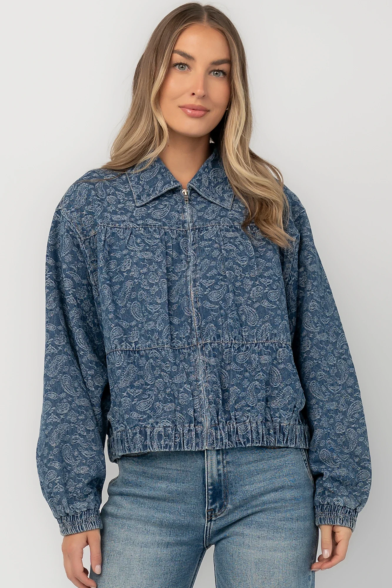 Cody Jacket | Medium Wash Print