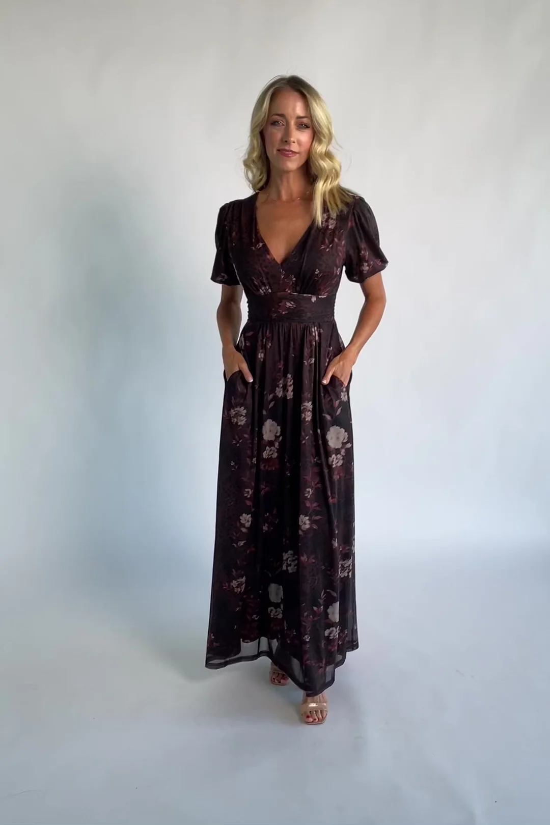 Whitney Mesh Maxi Dress | Clove Floral