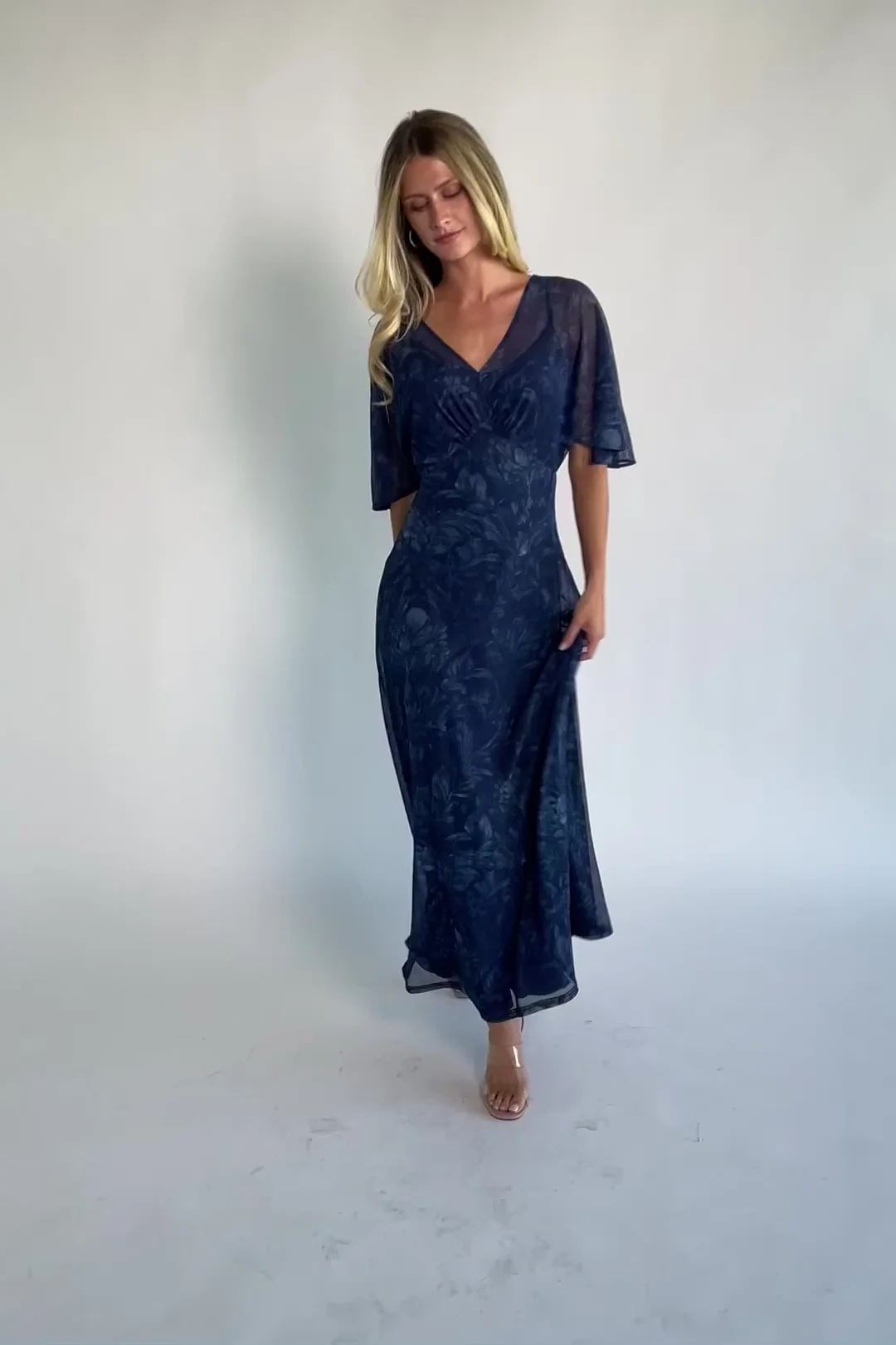 Sevilla Mesh Maxi Dress | Navy