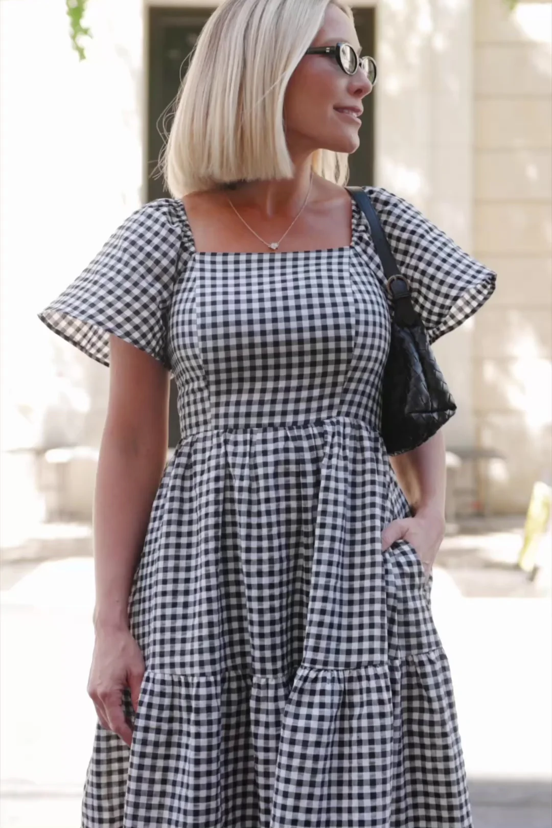 Paley Maxi Dress | Black + White Gingham