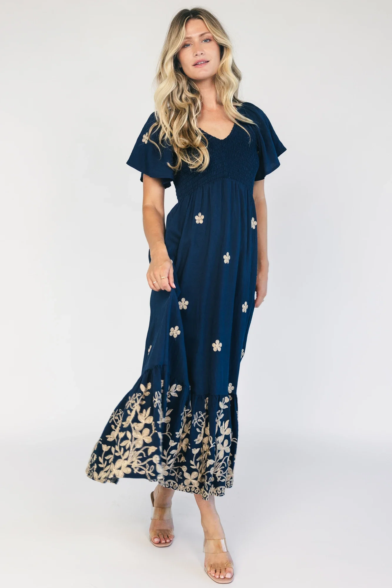 Atlantic Embroidered Maxi Dress | Navy 7 Atlantic Embroidered Maxi Dress | Navy