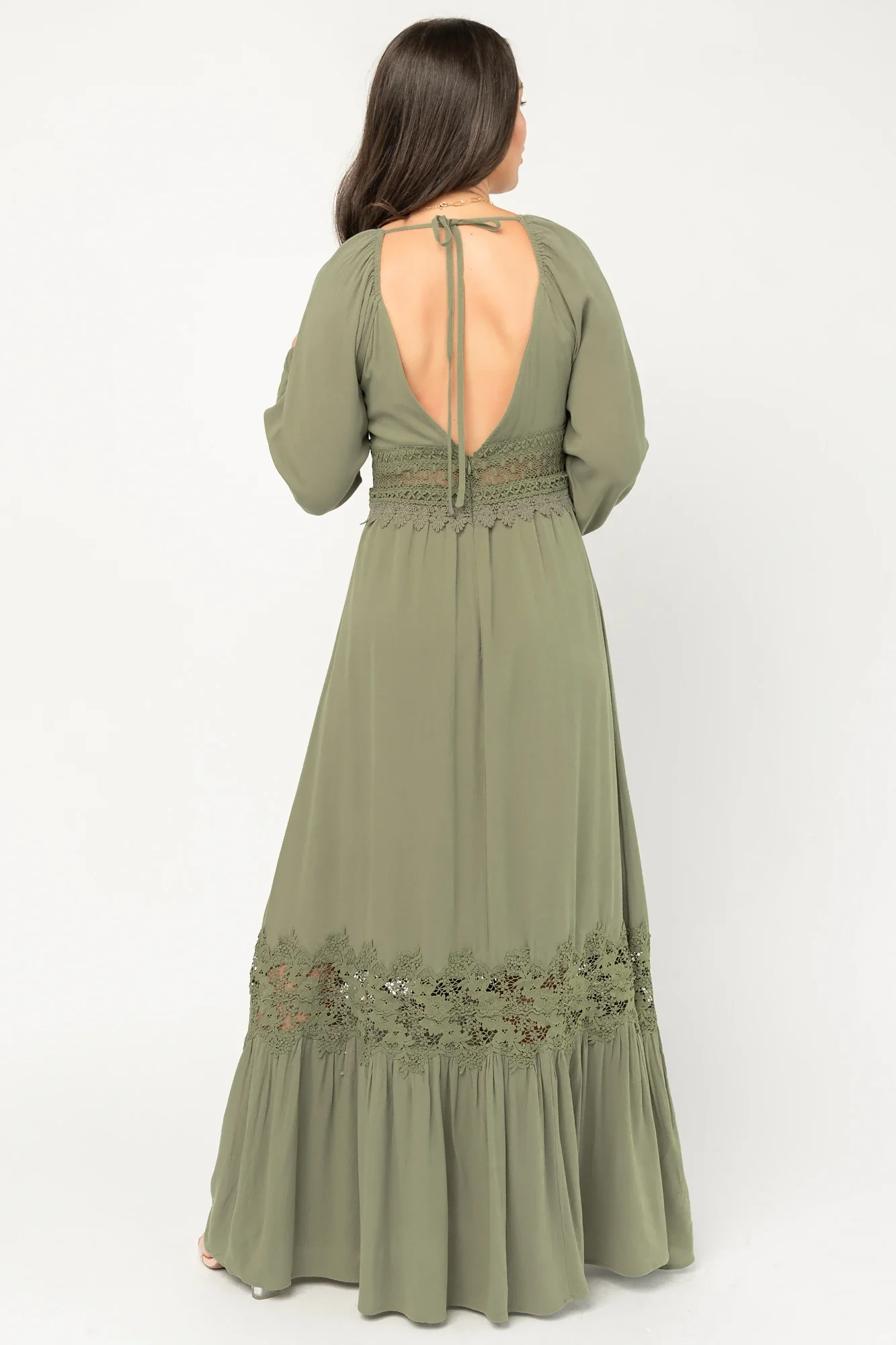 Kristy Boho Lace Maxi Dress | Sage 5 Kristy Boho Lace Maxi Dress | Sage