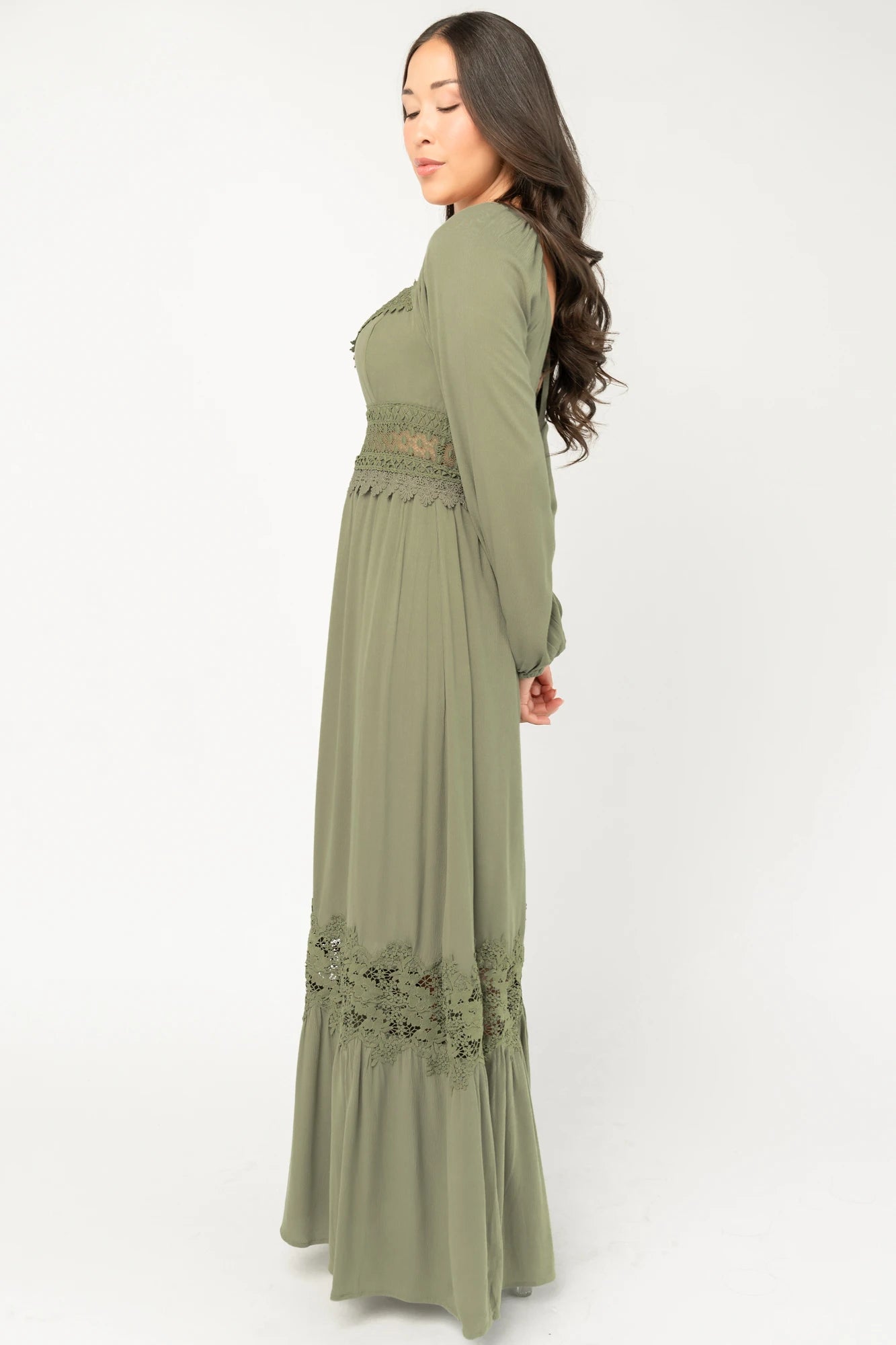 Kristy Boho Lace Maxi Dress | Sage 7 Kristy Boho Lace Maxi Dress | Sage