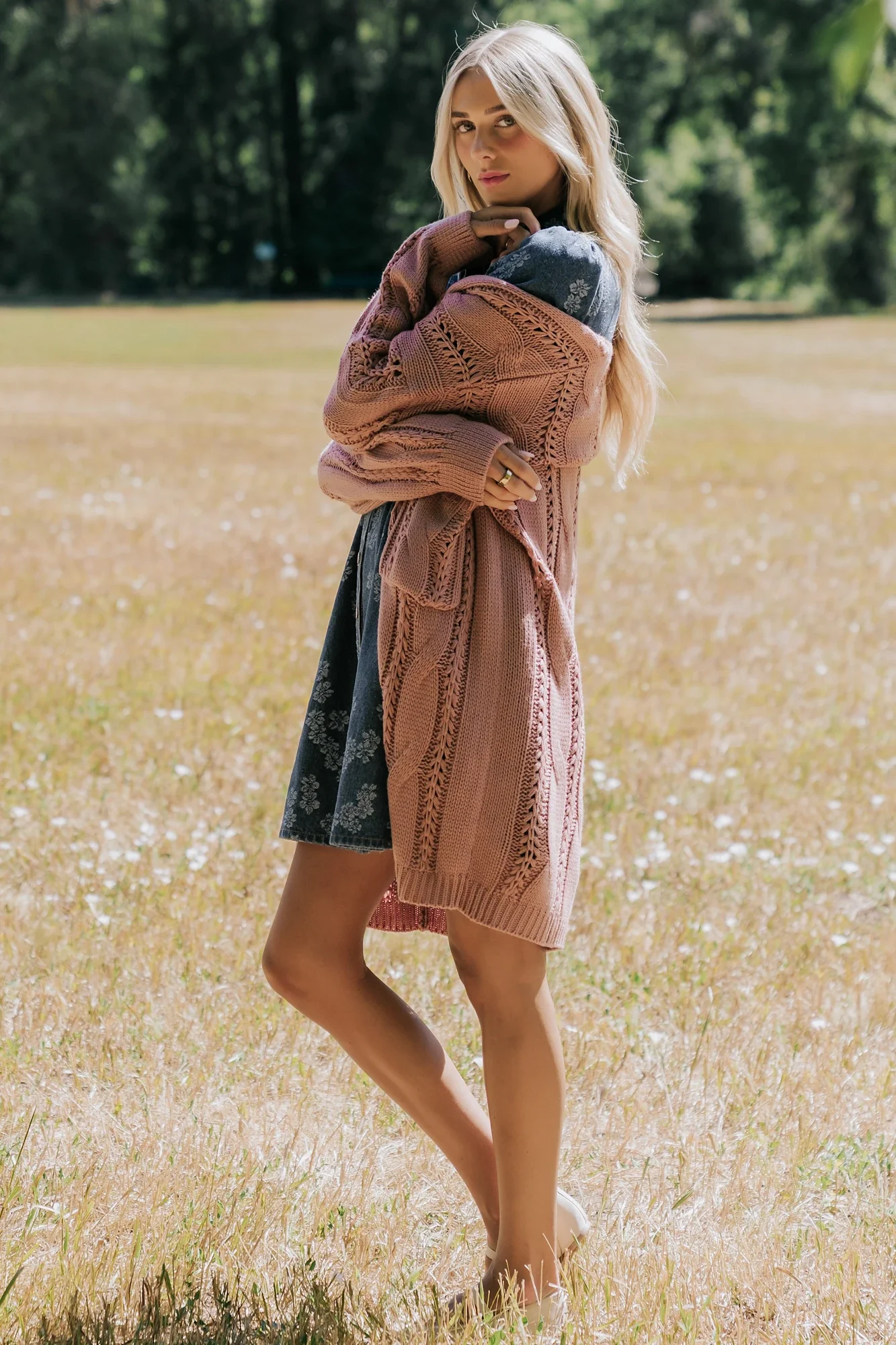 Braxton Cable Knit Cardigan | Dusty Rosewood 4 Braxton Cable Knit Cardigan | Dusty Rosewood