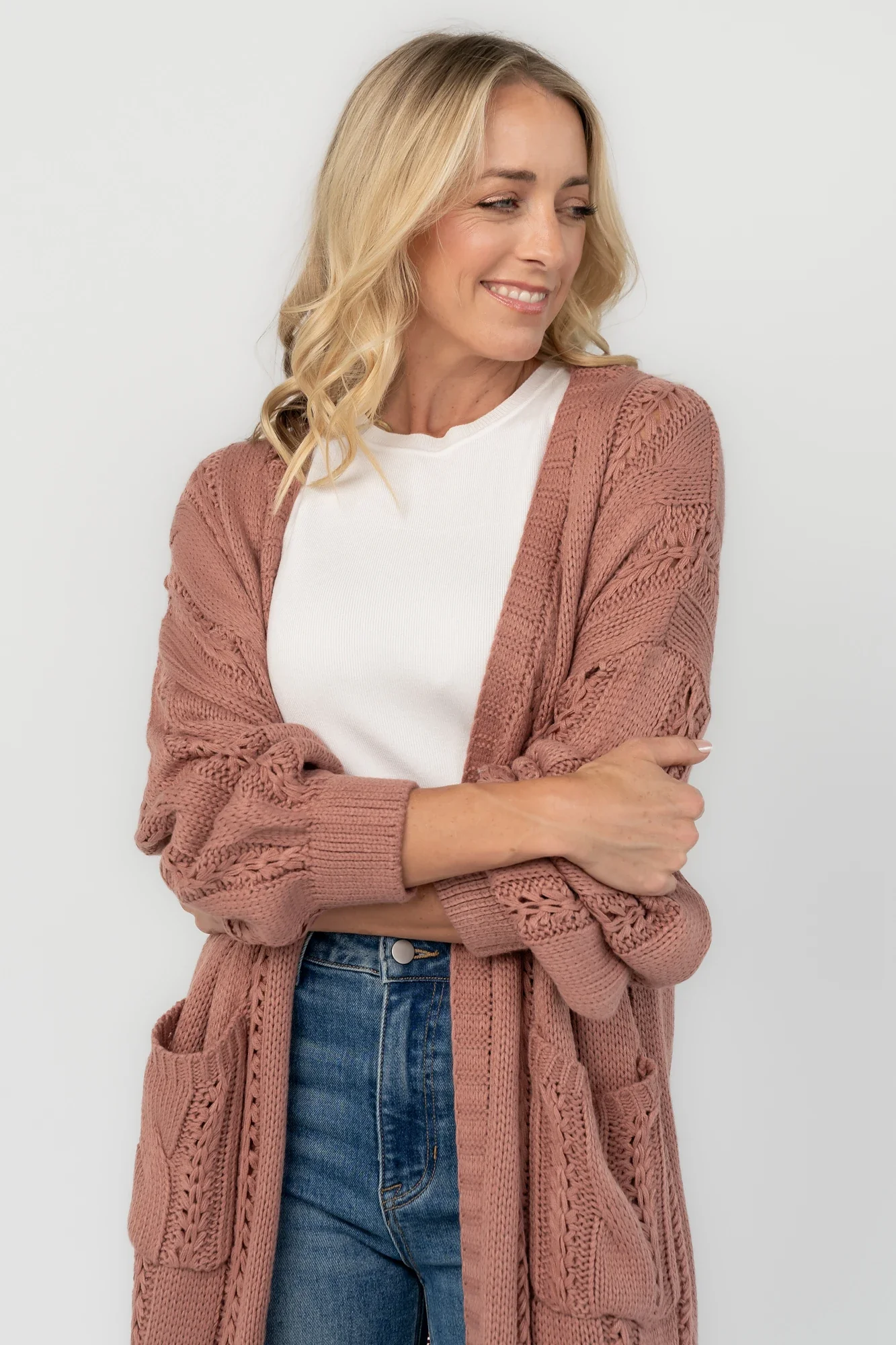 Braxton Cable Knit Cardigan | Dusty Rosewood 6 Braxton Cable Knit Cardigan | Dusty Rosewood