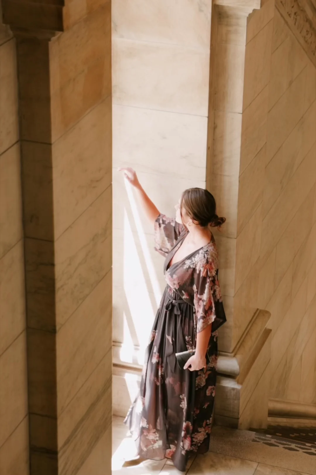 Kia Kimono Maxi Dress | Black + Blush Floral
