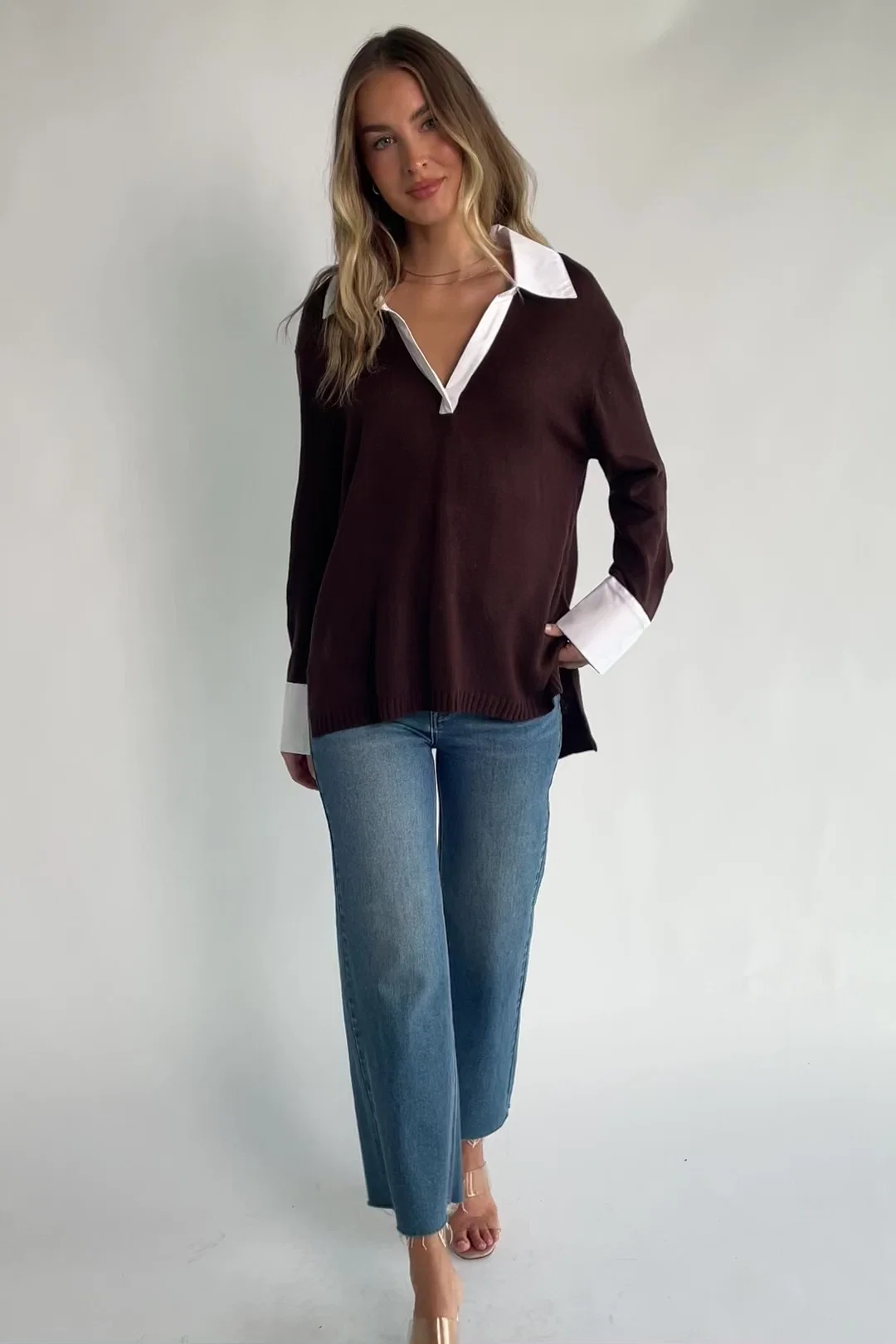 Alec Sweater Top | Chocolate
