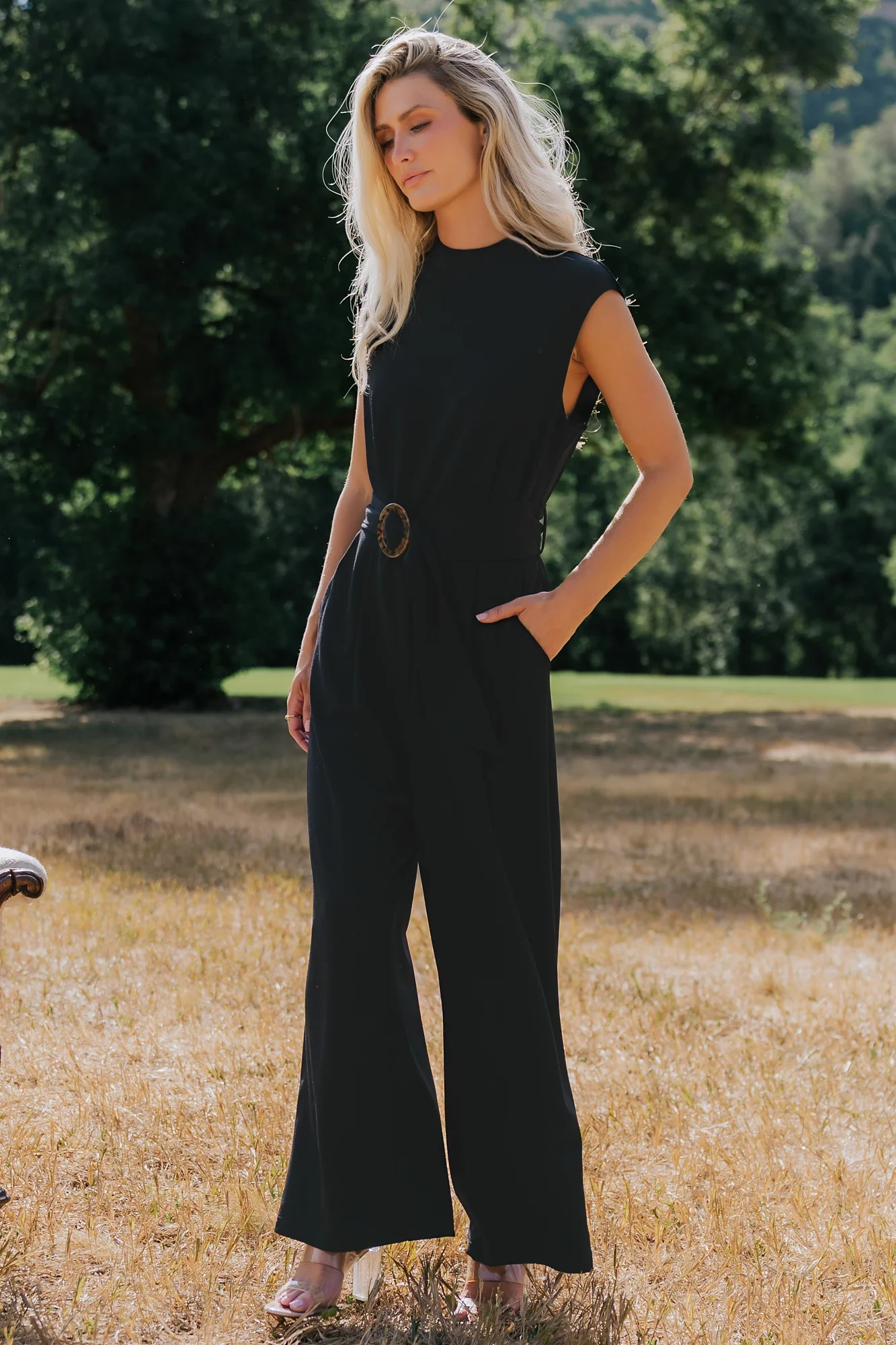 Adelia Tailored Jumpsuit | Black