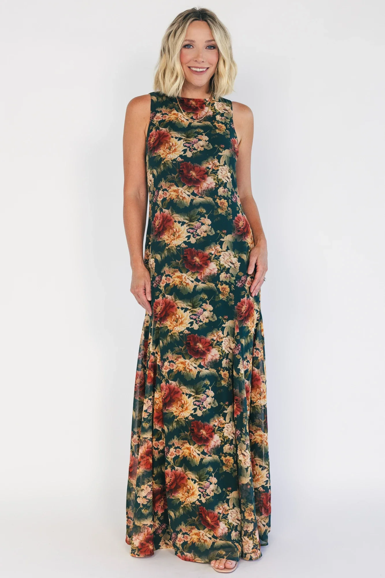 Rockefeller Maxi Dress | Topaz + Marsala Floral