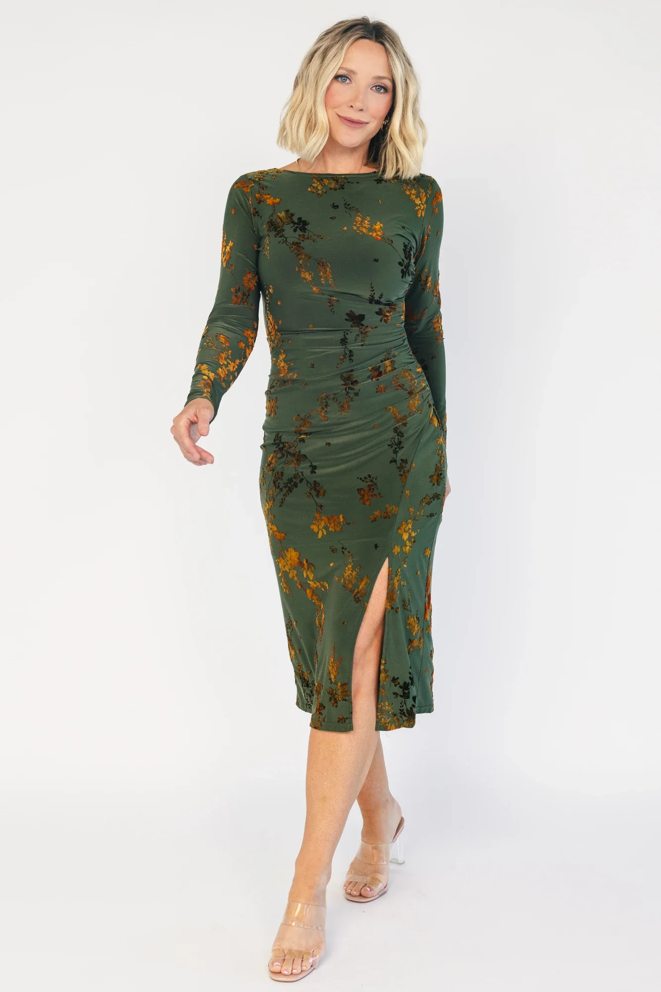 Elizabeth Midi Dress | Green + Copper 3 Elizabeth Midi Dress | Green + Copper