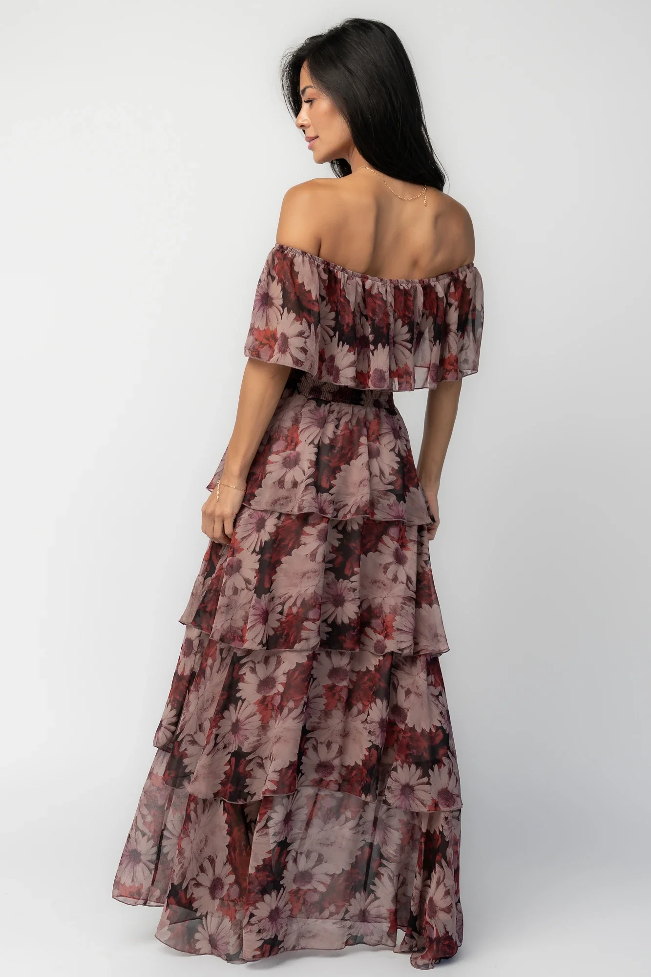 Carina Off-Shoulder Maxi Dress in Multi Floral 6 Carina Off-Shoulder Maxi Dress in Multi Floral