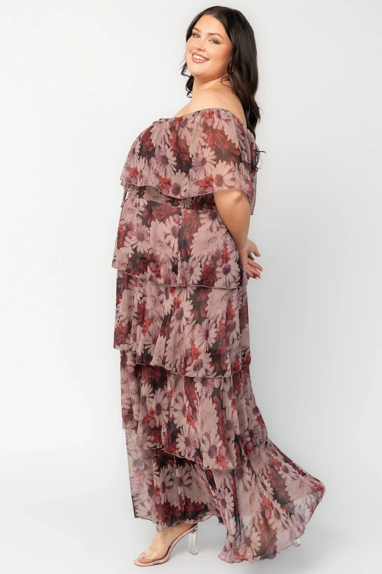 Carina Off-Shoulder Maxi Dress in Multi Floral 7 Carina Off-Shoulder Maxi Dress in Multi Floral