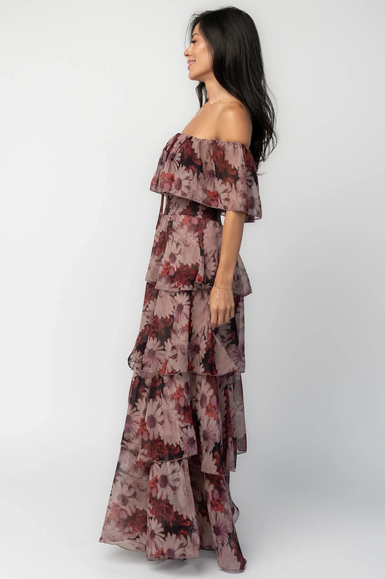 Carina Off-Shoulder Maxi Dress in Multi Floral 9 Carina Off-Shoulder Maxi Dress in Multi Floral
