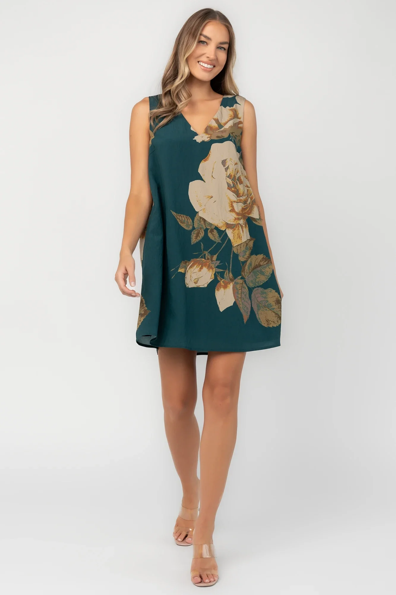 Beatriz Short Dress | Deep Topaz Floral