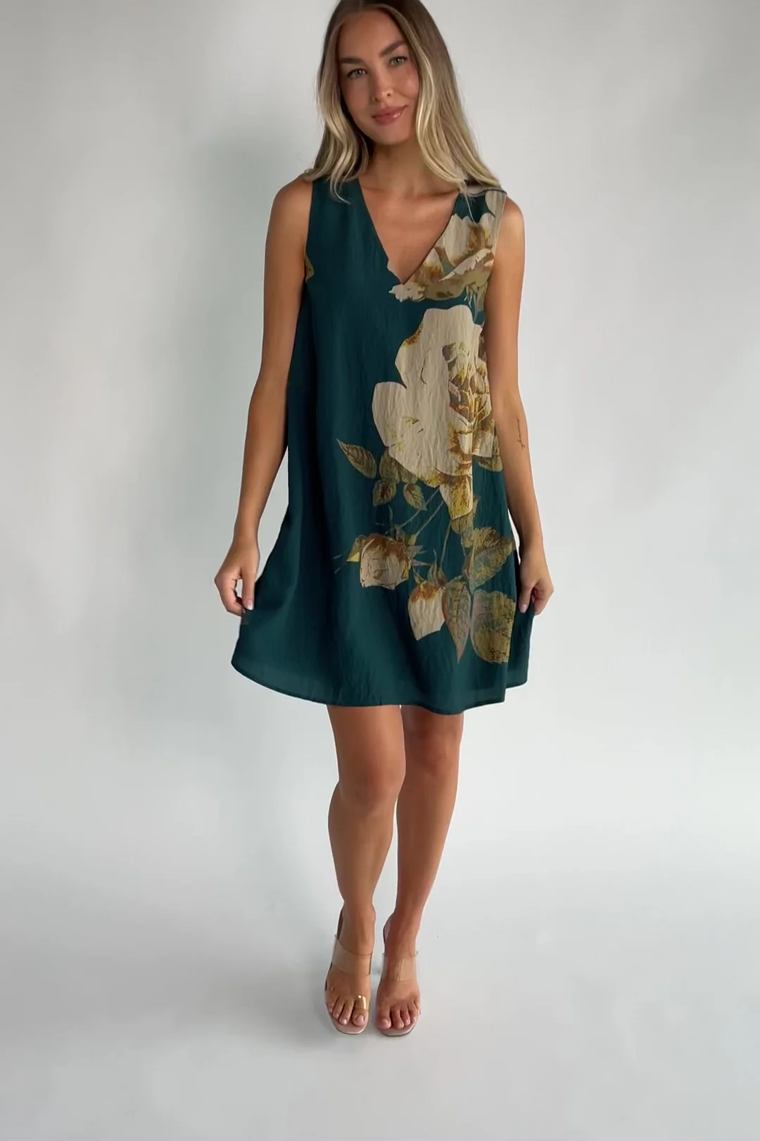 Beatriz Short Dress | Deep Topaz Floral