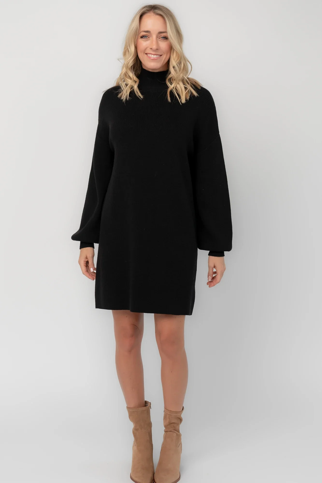 Harlow Sweater Dress | Black