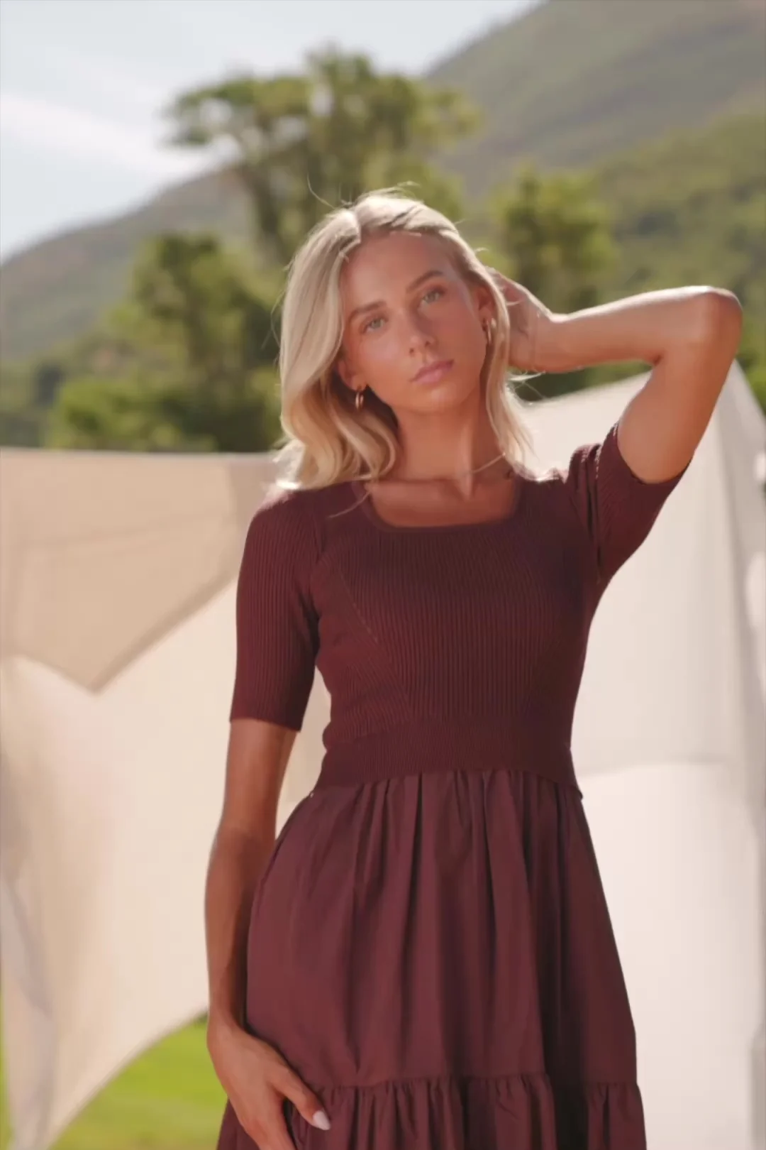 Astra Tiered Dress | Espresso