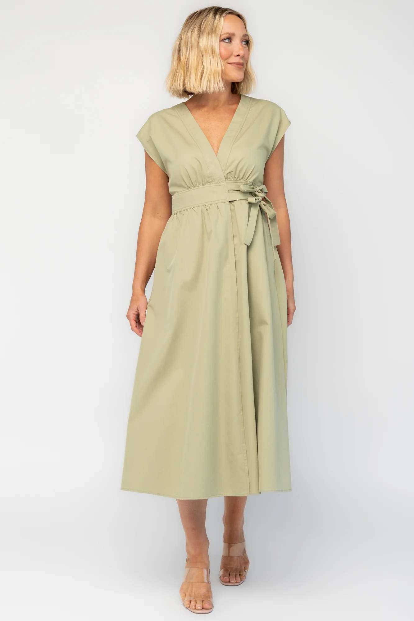 Maylee Midi Dress | Light Olive