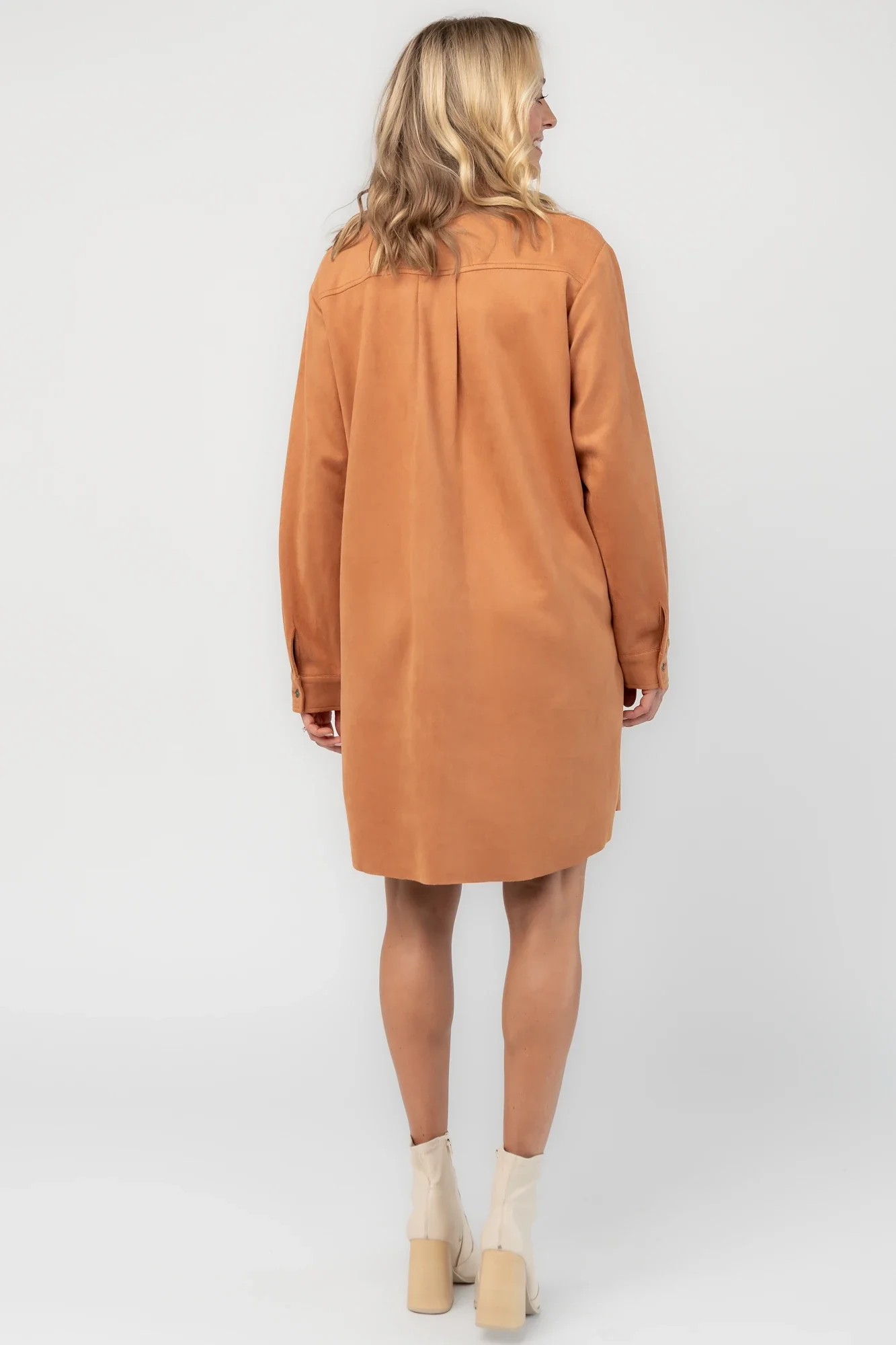 Owen Faux Suede Shirt Dress | Camel 5 Owen Faux Suede Shirt Dress | Camel
