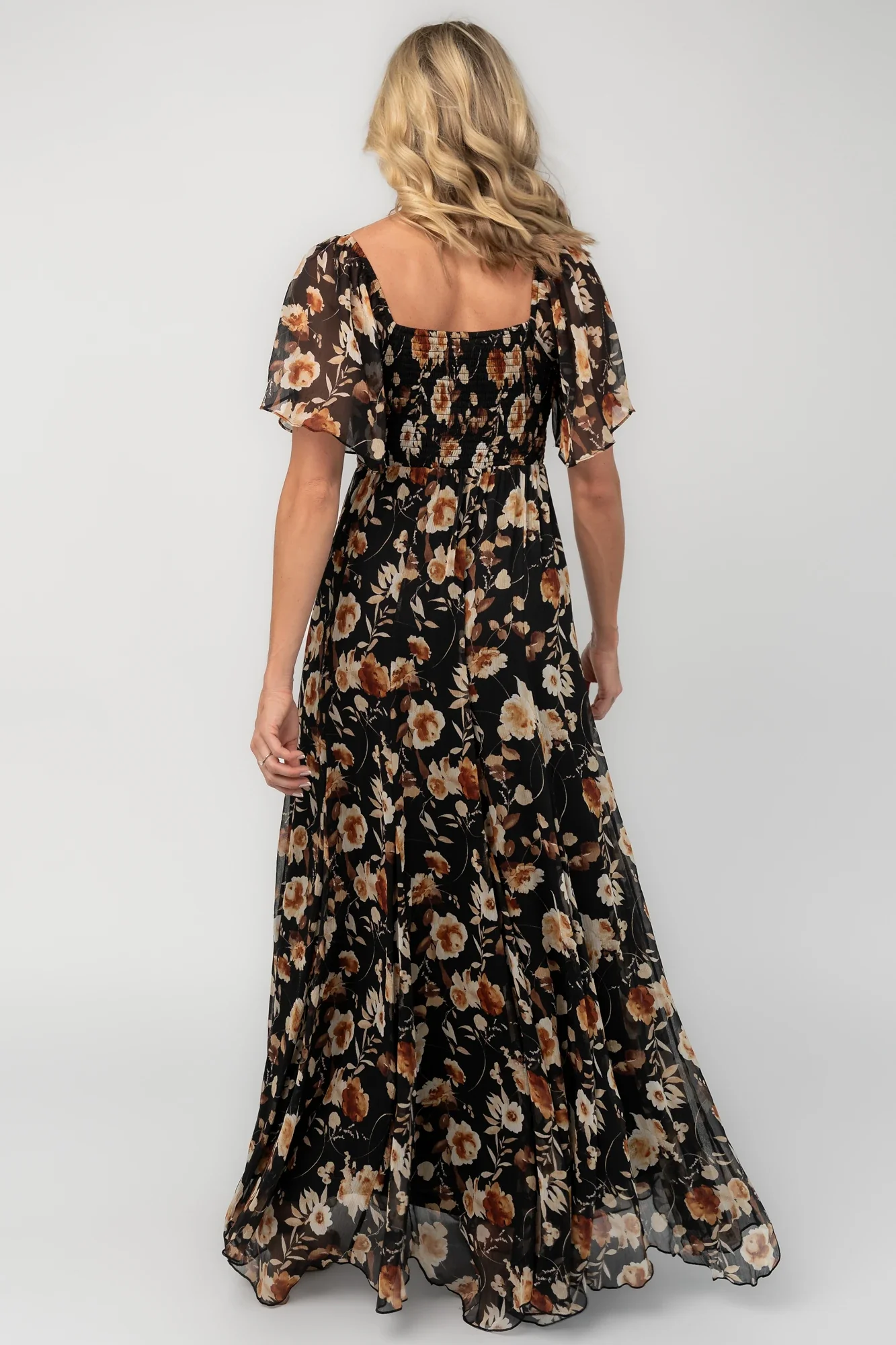 Positano Maxi Dress | Black + Golden Floral 5 Positano Maxi Dress | Black + Golden Floral