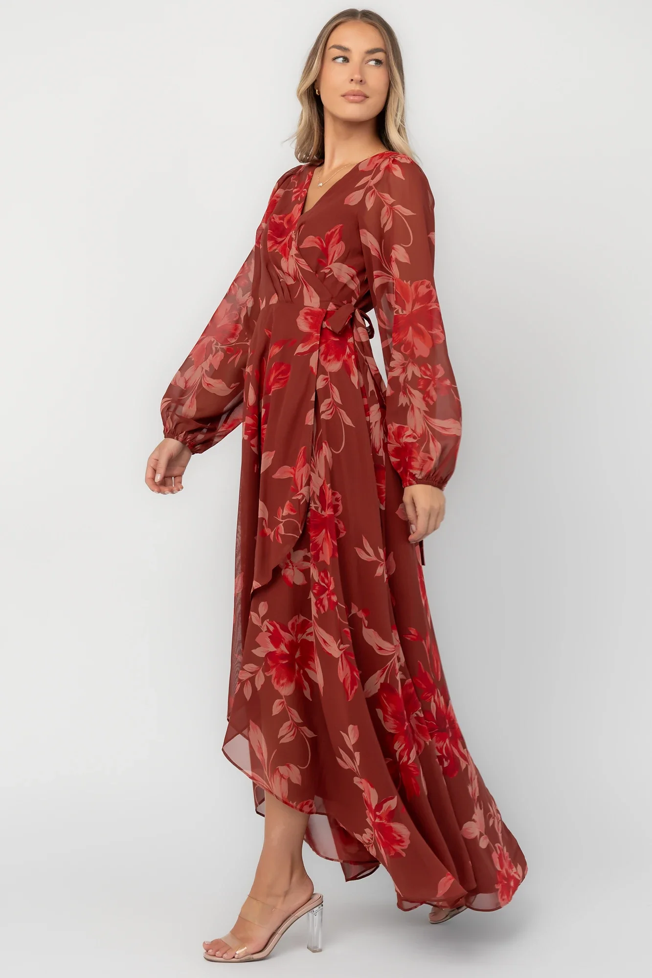 Felicity Wrap Maxi Dress | Rust Multi 4 Felicity Wrap Maxi Dress | Rust Multi