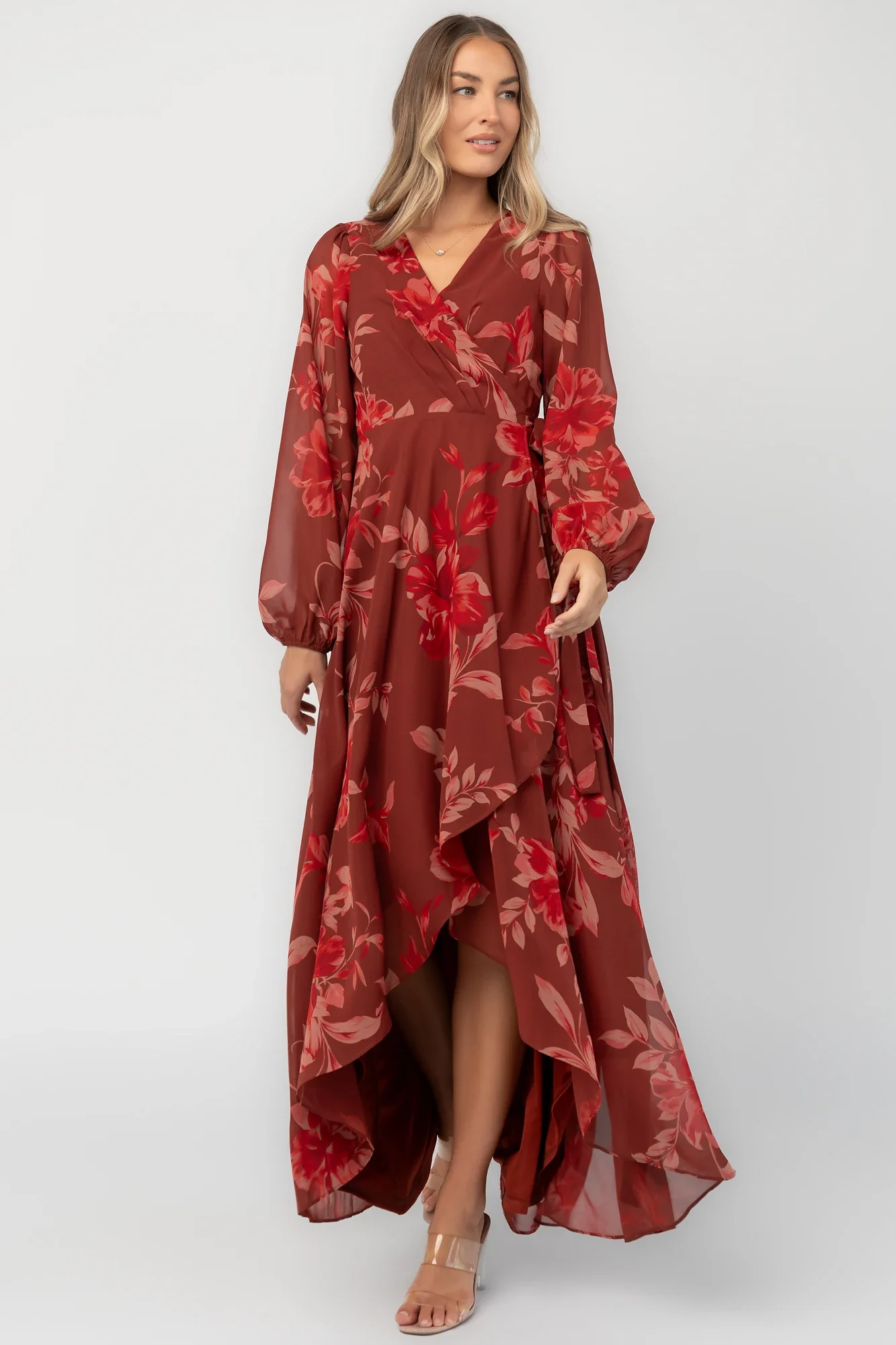Felicity Wrap Maxi Dress | Rust Multi 6 Felicity Wrap Maxi Dress | Rust Multi