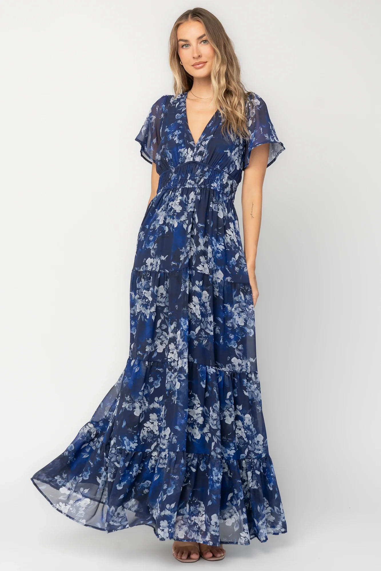 Anthea Maxi Dress | Blue Floral