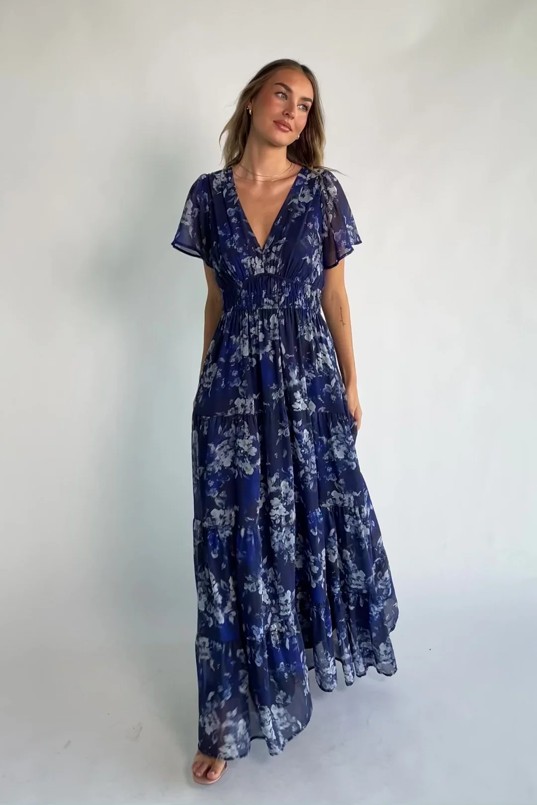Anthea Maxi Dress | Blue Floral