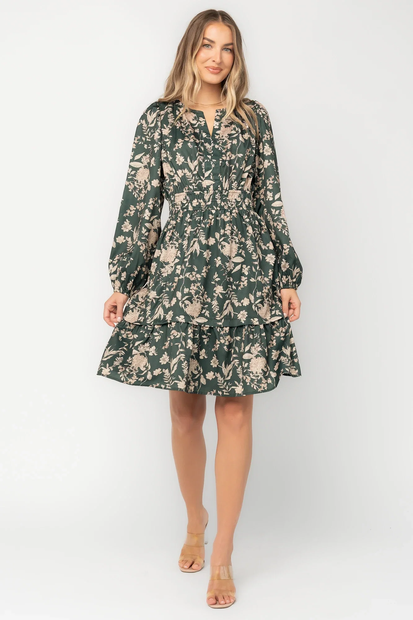 Harriet Short Dress | Green Floral 15 Harriet Short Dress | Green Floral