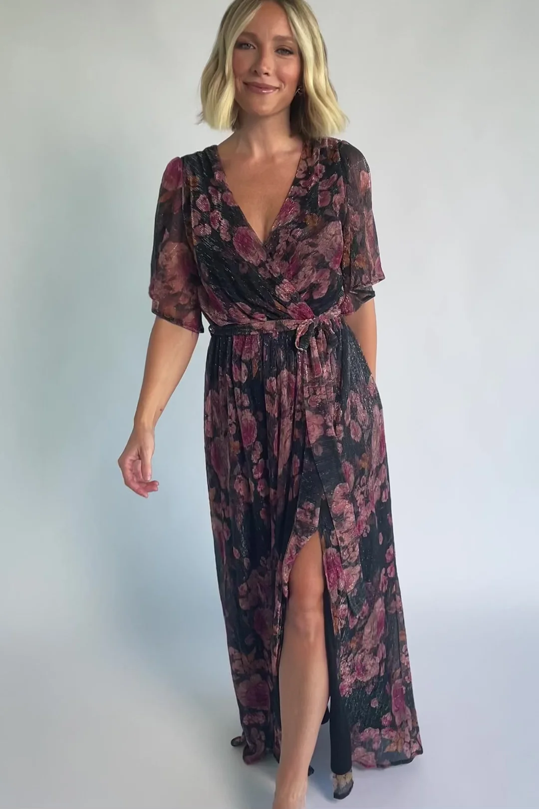 Rachel Maxi Dress | Black + Pink
