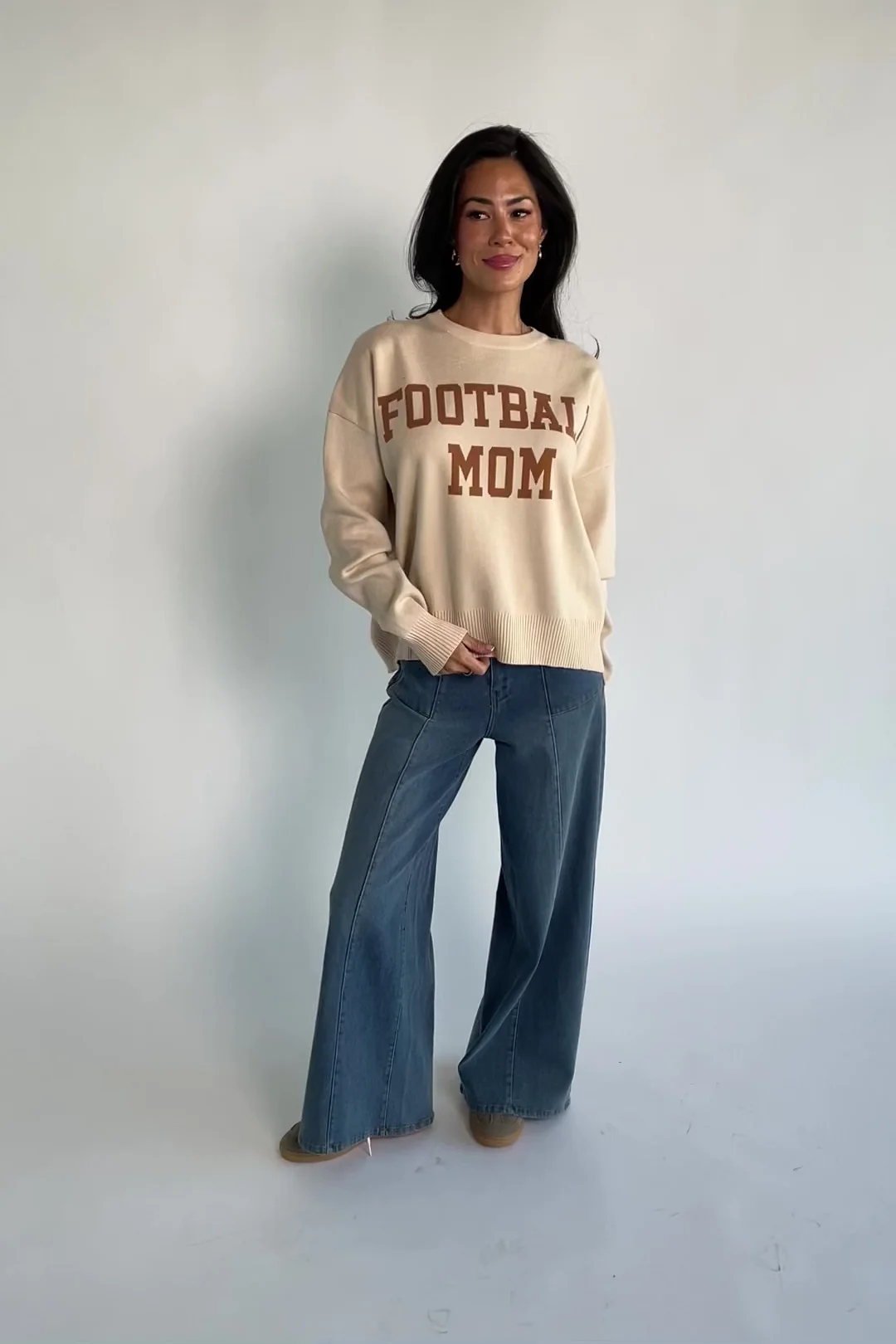 Football Mom Sweater | Natural