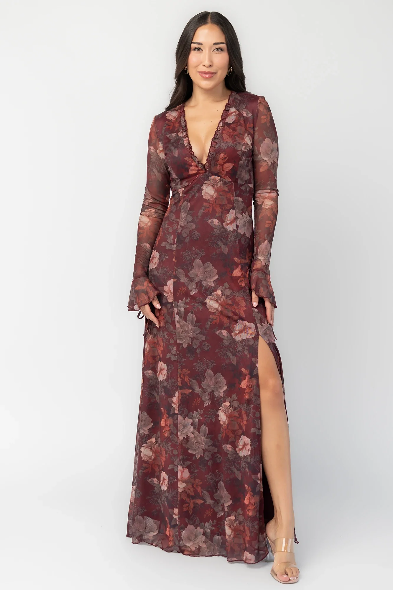 Julietta Maxi Dress | Mahogany Rose Floral