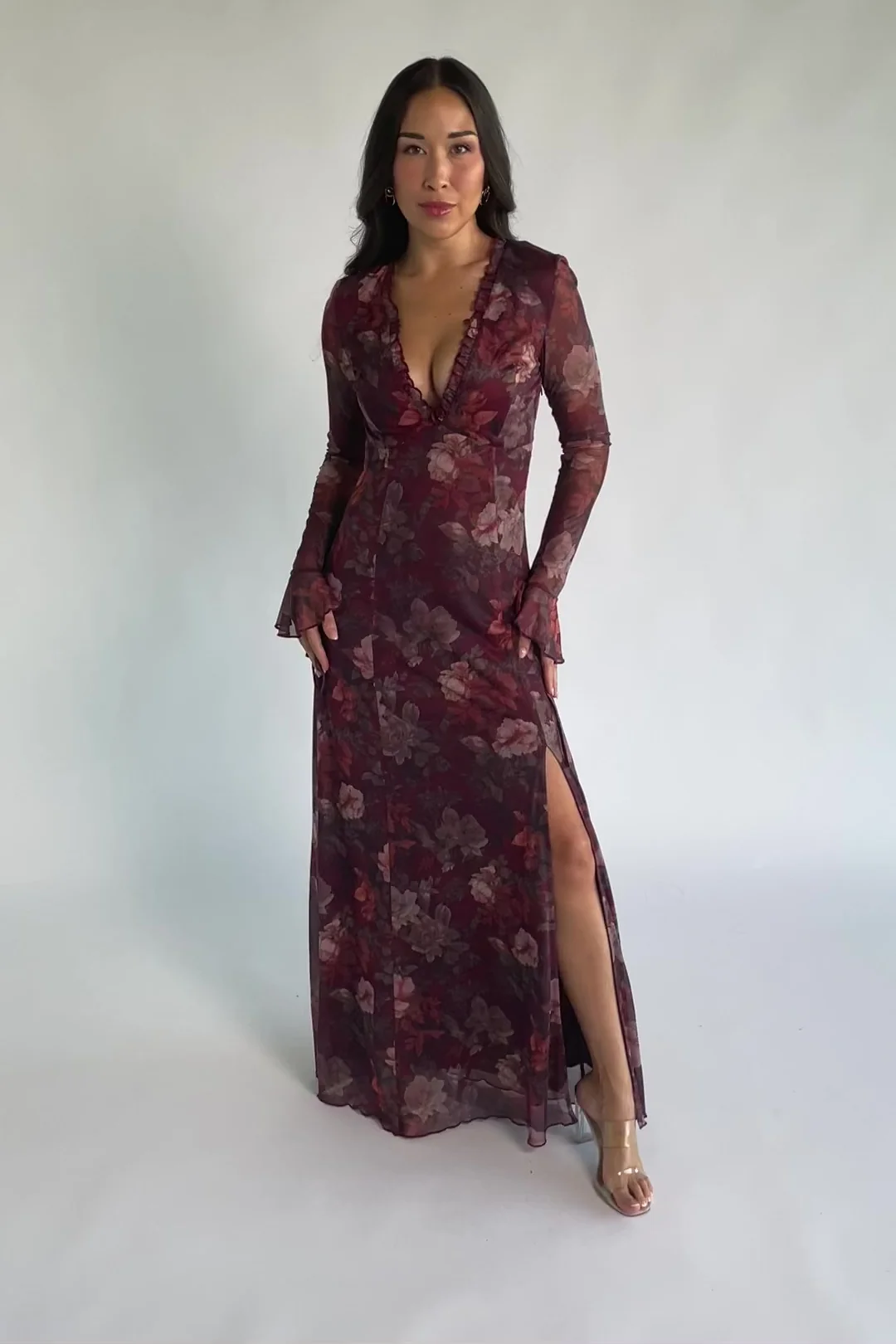 Julietta Maxi Dress | Mahogany Rose Floral
