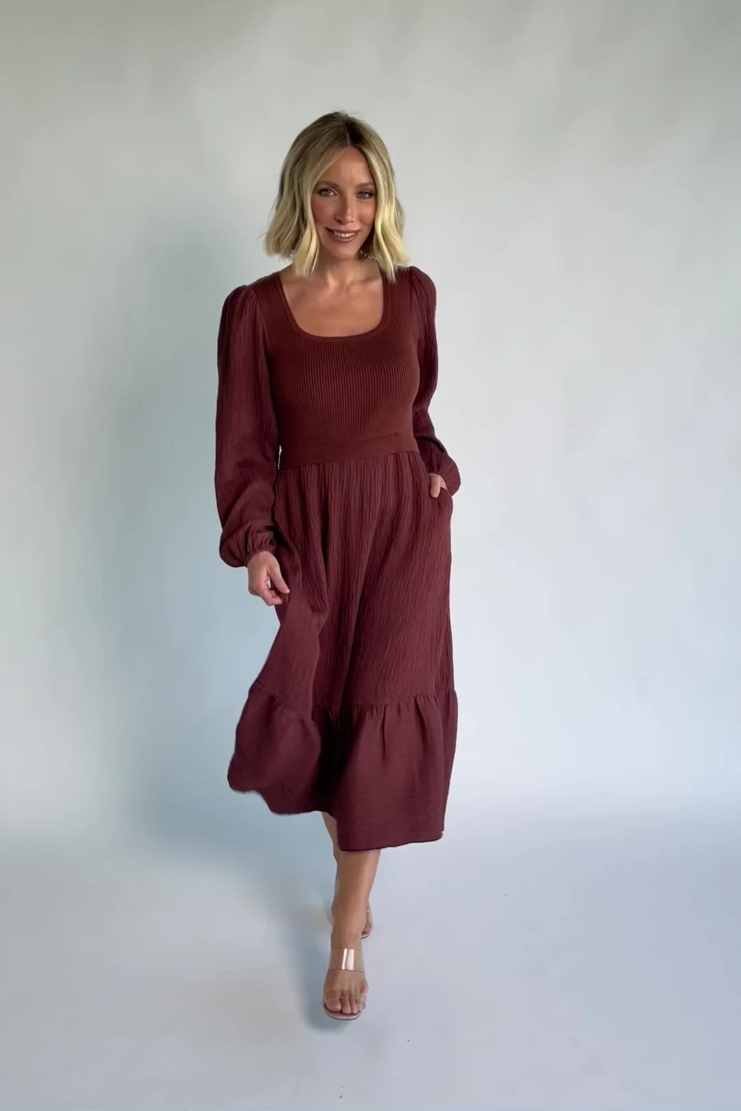 Alva Sweater Dress | Dusty Mahogany
