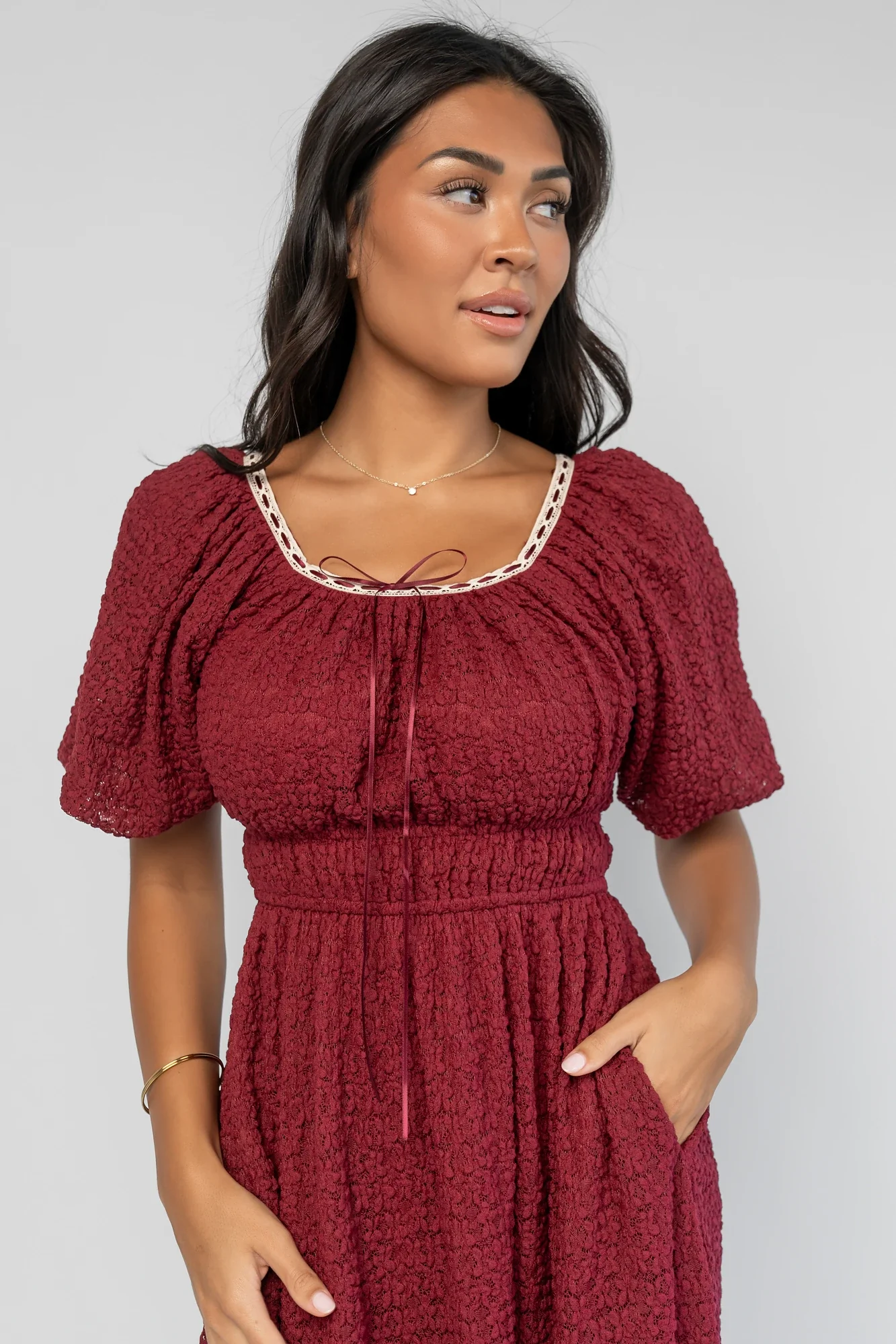 Carina Off Shoulder Maxi Dress | Marsala