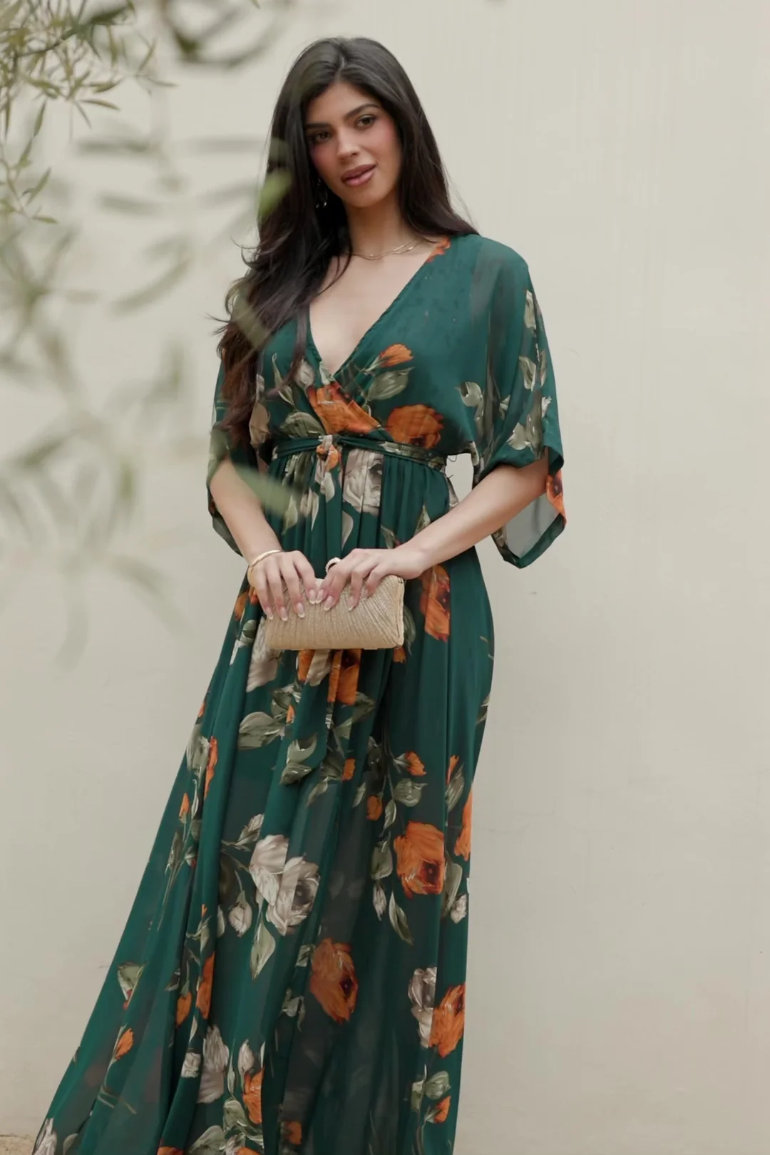 Kia Kimono Maxi Dress - Deep Topaz Floral
