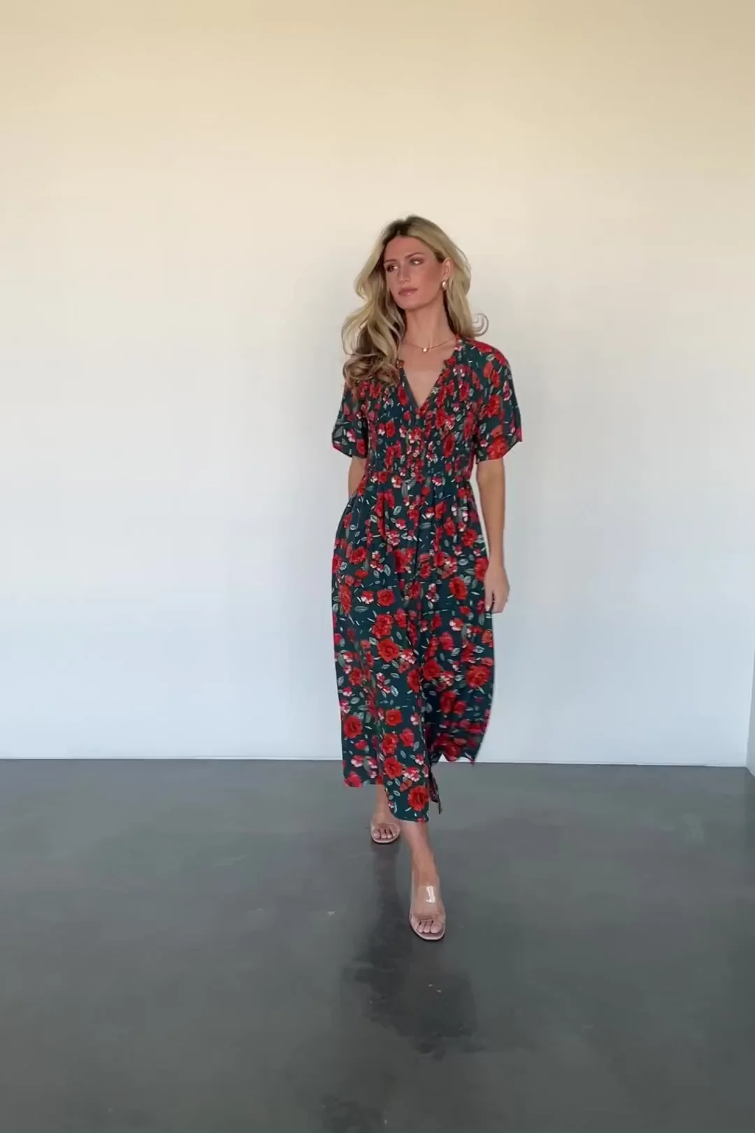 Botega Midi Dress — Jade Multi Floral Midi