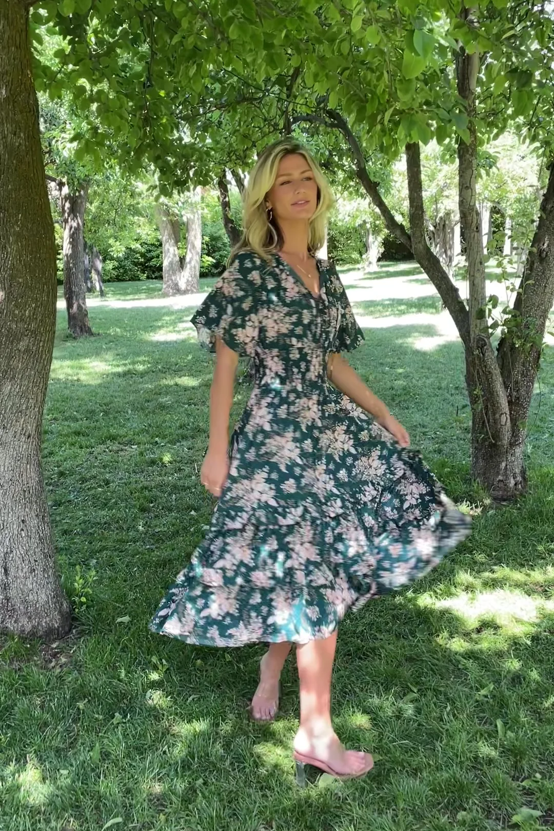 Spell Boho Midi Dress — Topaz & Blush Floral