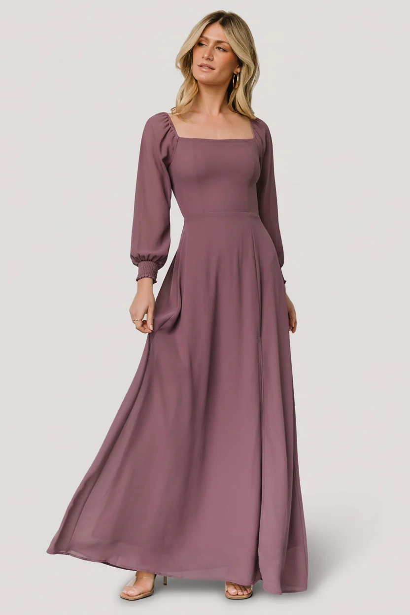 Giselle Maxi Dress — Vintage Plum Chiffon 17 Giselle Maxi Dress — Vintage Plum Chiffon