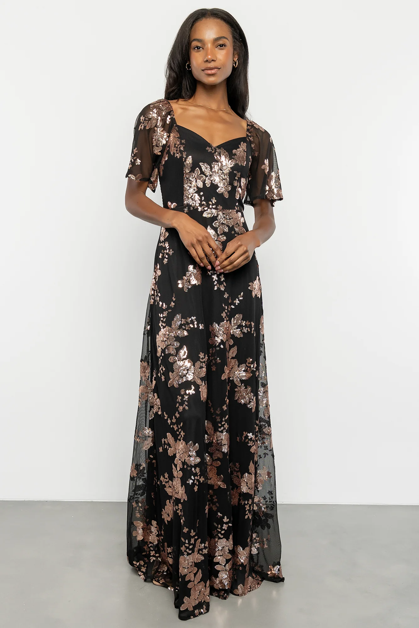Karina Sequin Maxi Dress - Black & Gold 14 Karina Sequin Maxi Dress - Black & Gold